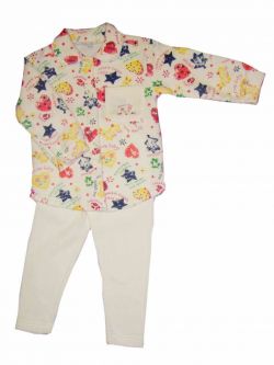 Frottee Schlafanzug Alloverdruck size 104cm