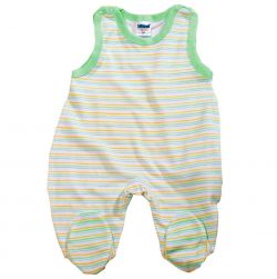 Baby Romper striped mint-yellow-white size 68 cm