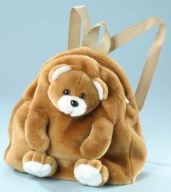 LEVUVU Bären-Rucksack mittelbraun 30 cm