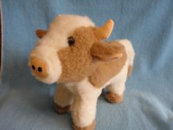 Wool Cow brown-nature 30 cm