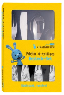 Edelstahl-Kinderbesteck-Set 4-tlg. Kikaninchen