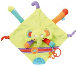 Fehn - Activity-Cuddle cloth elephant with soft-bite