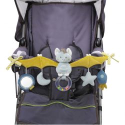 Fehn Little Castle Pram rattle chain Bat