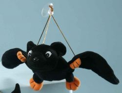 Bat black 13 cm with suction cup