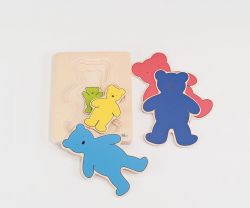 Goki wooden layer puzzle - bear