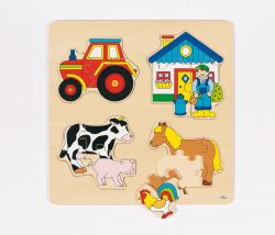 Goki Holzsetzpuzzle - Bauernhof