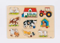 Goki Holzsteckpuzzle Bauernhof I