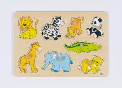 Goki Holzsteckpuzzle Zootiere