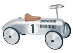 Goki - Rutscherfahrzeug, Auto, silber