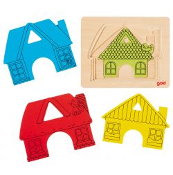 Goki Schichtenpuzzle Haus