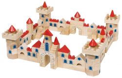 Goki - Schlossbaukasten, 145-teilig, im Holzkasten