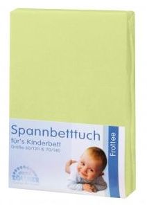 Julius Zöllner fitted sheet green 70 x 140 cm - terry cloth