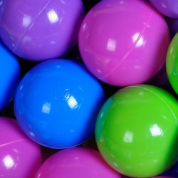 Spielbälle - Bälle 100 Stück pastell, 6 cm, im Netz