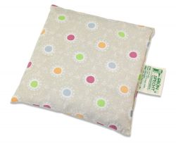 Small cherry stone cushion 16 x16 cm beige