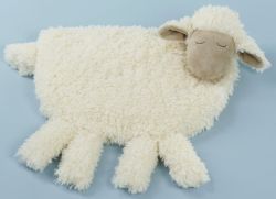 Lamm-Kissenhülle cremefarben 33 cm