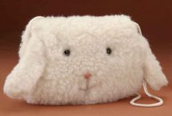 LEVUVU Lamm-Woll-Muff naturweiß 24 cm
