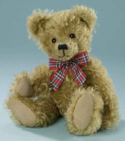 Mohair-Scheibenbär Teddybär messing 35 cm mit Brummstimme