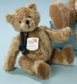 Mohair-Scheibenbär Teddybär nougat 25 cm mit Brummstimme