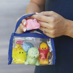 OK-Baby Bath toys with 5 funny bathing animals