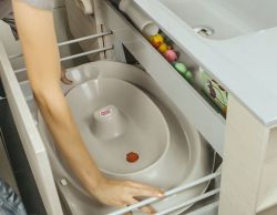 OK-Baby Falt-Babybadewanne / Babywanne Onda Slim Weiß