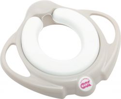 OK baby children toilet seat reducer Pinguo Soft with handle grey