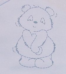 Pyjama Panda light blue size 56cm