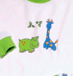 Pyjama zweiteilig Nilpferd/Giraffe