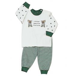 Pyjama zweiteilig grün