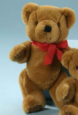 LEVUVU Scheibenbär Teddybär goldbraun 20 cm