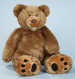 LEVUVU Swinging Sitting Bear Teddy Bear brown mottled 95 cm