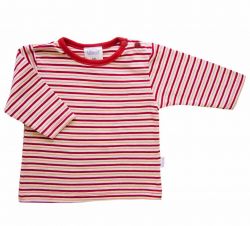 Shirts geringelt burgunder/hellblau