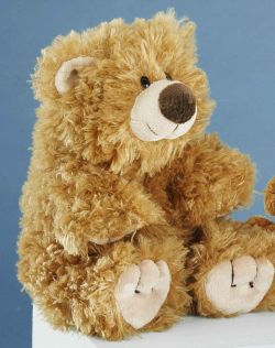 LEVUVU Sitzbär Teddybär mittelbraun 19 cm