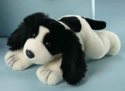 LEVUVU Spaniel schwarz-weiß 26 cm