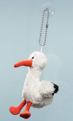 Stroch schwarz-weiß 12 cm mit Aufhänger
