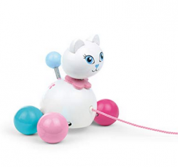 Vilac - Pull Along Toy Cat Minette white Wood