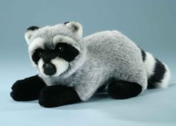 LEVUVU Waschbär grau-meliert-schwarz-weiß 28 cm