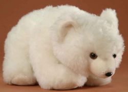 Woll-Eisbär naturweiß 35 cm