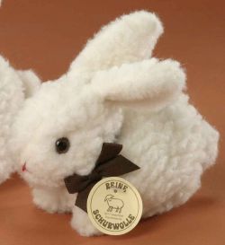 LEVUVU Woll-Hase naturweiß 17 cm