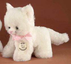 LEVUVU Woll-Katze naturweiß 29 cm
