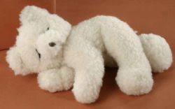 Woll-Kuschelbär naturweiß 32 cm