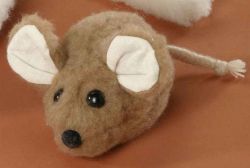 LEVUVU Woll-Mäuschen braun 12 cm