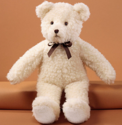 Wool-slender bear natural white 45cm