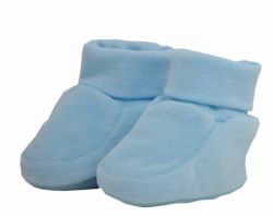 Baby velour shoes light blue size 62/68