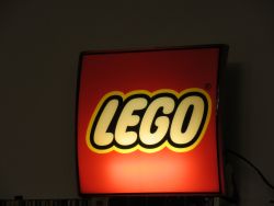 Beleuchtete Lego Ladenreklame Ladenbeleuchtung mit Trafo 33 x 33 cm