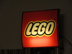 Beleuchtete Lego Ladenreklame Ladenbeleuchtung mit Trafo 33 x 33 cm