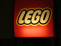 Beleuchtete Lego Ladenreklame Ladenbeleuchtung mit Trafo 33 x 33 cm