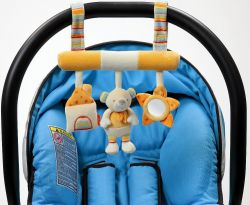 Fehn - Activity-Trapez für den Babyautositz, Bubbly Crew Teddy
