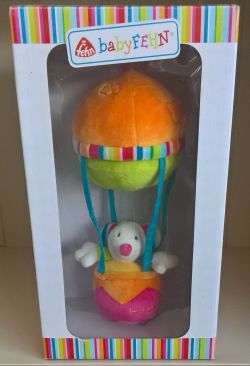 Fehn - Rotating balloon music box in gift box mouse, bunny, cow