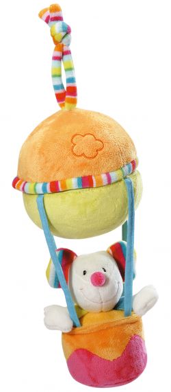 Fehn - Rotating balloon music box in gift box mouse, bunny, cow