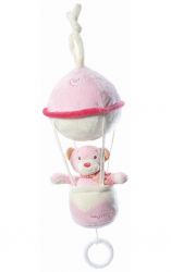 Fehn - Music Box Teddy on balloon, Pink